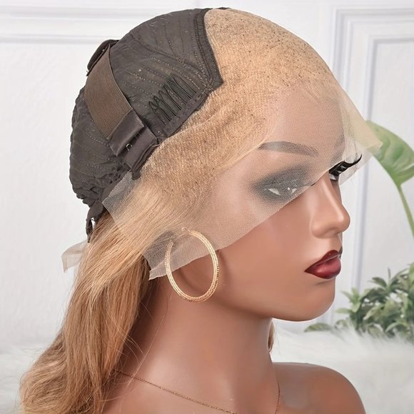 180% Honey Blonde 13×4 Lace Frontal Brazilian Remy Body Wave Human Hair Wig - Picture 6 of 6